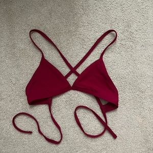 Jolyn triangle bikini top- Cranberry